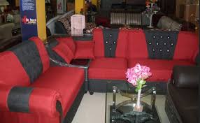 Red sectionals are vibrant, daring, and perfect for areas that need a splash of color. Red And Black 5 Seater Black And Red Sofa Set M K Group Id 19931684755