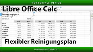 Putzplan für treppenhaus mehrfamilienhaus : Flexiblen Reinigungplan Putzplan Erstellen Libreoffice Calc Toptorials