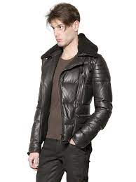 Belstaff Black Nappa Leather Down Jacket For Men Mode Homme Mode Homme