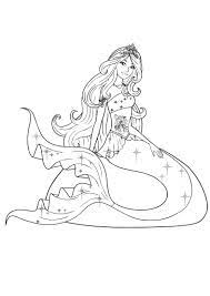 It is no wonder that they will love a coloring page subject that features a beautiful mermaid who is also one of the most popular disney princesses. Free Barbie Mermaid Coloring Pages Kids Pic Com