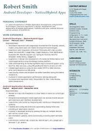 android application developer resume