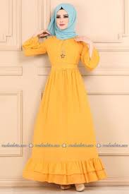 Modaselvim Elbise Firfirli Elbise 2062ab368 Hardal Elbise The Dress Sifon Elbise