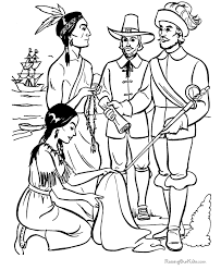 Pilgrims And Indians Coloring Sheets 022 Thanksgiving Coloring Pages Coloring Pages Thanksgiving Color