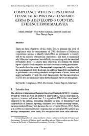 However, this has been withdrawn effective 1 january 2016. Compliance With International Financial Reporting Standards Ifrss In A Developing Country Evidence From Malaysia Asian Journal Of Accounting Perspectives