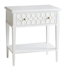 Bedside Cabinet Elegant White Single Drawer Jemden Interiors