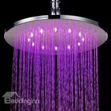 Fashion 10 Inches Led Changing Color Pure Copper Shower Head Faucet Led Shower Head Copper Shower Head Shower Heads