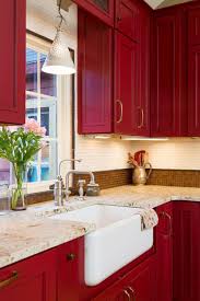 Get free shipping on qualified antique white kitchen cabinets or buy online pick up in store today in the kitchen department. Kitchen Of The Week Casual Equestrian Feel On A Horse Farm Beautiful Kitchen Cabinets Farmhouse Style Kitchen Cabinets Red Kitchen Cabinets
