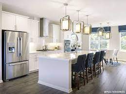 All you need is a little help to get their creative juices flowing. Pulte Homes Modern Meets Practical A Sleek Spacious Island Paired With Textured Chairs And Beautiful Hanging Pendants Make This Kitchen Pop Design Your Dream Kitchen Http Bit Ly 2c46idv Brooks Ridge Chaska Mn