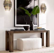 Reclaimed Russian Oak Parsons Console Table In 2019 Restoration Hardware Living Room Console Table Styling Living Room Designs