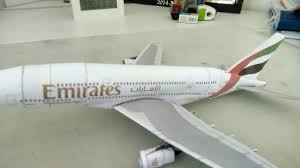 This is a 1:1 rebuild of the 777 from emirates. Paper Replika