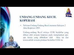 Perumusan kebijakan dalam penyelenggaraan urusan koperasi, usaha kecil dan menengah, perindustrian dan perdagangan; Undang Undang Kecil Koperasi Part 1 Youtube