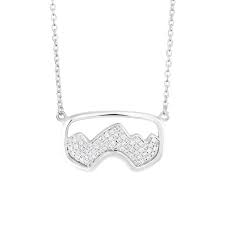 Diamond Teton Ski Goggle Necklace In 2021 Vs Diamond Diamond Ski Goggles