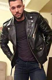 Totally Classic Black Leather Motorcycle Jacket Leather Jacket Men Jackets Men Fashion Stylish Jackets