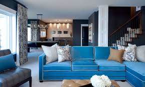 Bright Blue Transitional Living Room Contemporary Family Rooms Sofa Design Grey Sofa Design