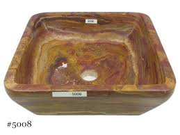 soluna red onyx vessel sink artisan
