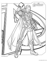 Article by best coloring pages. Thor Coloring Pages The Avengers Coloring4free Coloring4free Com