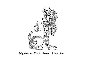 Myanmar Traditional Line Art Myanmar Art Thailand Art Art