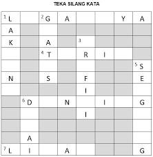 Teka Silang Kata Dan Jawapan Adinasinc