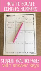 Polynomials Radicals And Complex Numbers Student Practice Pages Complex Numbers Algebra 2 Algebra