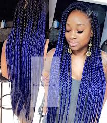 Long Black And Blue Box Braids 23 Best Long Box Braids Hairstyles And Ideas Page 2 Of 2 Stayglam Box Braids Hairstyles Blue Box Braids Box Braids Styling