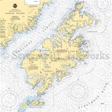 Alaska Kodiak Island Nautical Chart Decor