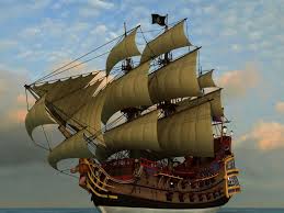 3d Model Pirate Ship Decks Pirate Ship Sailing Ship