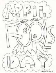 April Fools Day April Fools Kids Coloring Pages April Art