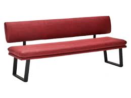 Sitzbank mit lehne muddy 126 cm recyceltes leder talea. Schosswender Hochmoderne Sitzbank Mit Schwarzen Metallkufen