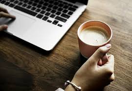 Find the best laptop storage side & end tables for your home in 2021 with the carefully curated selection available to shop at houzz. Hd Wallpaper Person Holding Mug While Using Macbook Laptop Coffee Table Wallpaper Flare