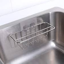 Buy top selling products like joseph joseph surface™ sink tidy in stainless steel and simplehuman® sink caddy. Syosin Sponge Holder Sink Caddy Bathroom Sus304 Stainless Steel No Drilling Adhesive Hold Suction For Kitchen Quick Drying Dish Racks Kitchen Dining Rayvoltbike Com