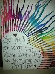 Diy Birthday Crafts For Mom Crayon Art For My Mom S Birthday Crafts Diy Present Birthday Crafts Melting Crayons Crayon Art