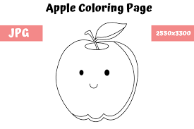 Download Apple Coloring Book For Kids Graphic By Mybeautifulfiles Creative Fabrica