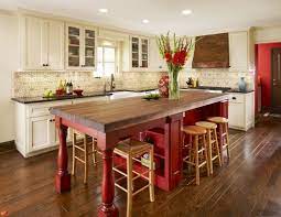 Red Table Copper Hood Back Splash Tile New Kitchen Home Kitchens Kitchen Design