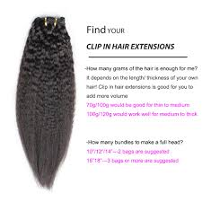 Choose an option 12 14 16 18 20 22 24 26. Buy 10inch Kinky Straight Clip In Human Hair Extensions 7pcs Virgin Hair Brazilian Natural Hair Clip Ins On Human Hair Double Weft Coarse Yaki Clip In Hair Extension For Black Women 70g Natural