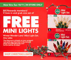 Christmas string lights allow your space to be bright and merry, complementing other decorations and lighting up your outdoor setting. Free Set Of Mini Christmas Lights At Big Lots Hunt4freebies