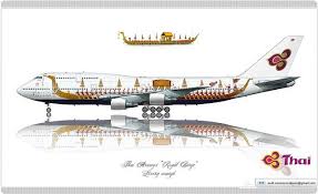 Thai Airways Royal Barge Livery Concept Thai Airways Airline Logo Boeing 747