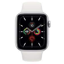 Apple Watch Series 5 Gps Caixa Em Aluminio Prateado De 44 Mm Com Bracelete Desportiva Branca S M E M L Apple Buy Apple Watch Apple Watch New Apple Watch