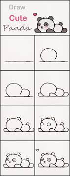 How to draw cute kawaii things step by step. Comemnt Dessiner Une Panda Kawaii Exemple De Dessin Mignon A Faire Soi Meme Etape Par Etape Babies Tu Easy Drawing Tutorial Disegni Simpatici Disegni Bambini
