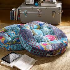 Yoga Meditation Bohemian Sari Patchwork Pouf Floor Pillow Floor Pillows Floor Cushions Bean Bag Chair