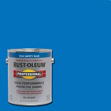 Rust Oleum Professional 1 Gal High Performance Protective Enamel Gloss Safety Blue Oil Based Interior Exterior Industrial Paint