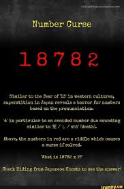 We did not find results for: Number Curse Similar To The Fear Of 15 In Western Cultures Superstition In J Apan Reveals