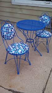 Vintage Wrought Iron Bistro Set Refreshed Renewed Life Metal Outdoor Furniture Iron Patio Furniture