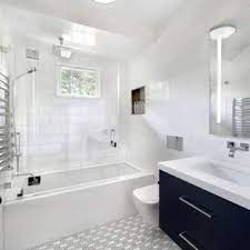 Tub and shower combos are typically made from lightweight fiberglass or acrylic. 75 Beautiful Marble Tile Tub Shower Combo Pictures Ideas July 2021 Houzz
