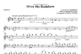 Download and print over the rainbow sheet music for super easy piano by harold arlen from sheet music direct. Audrey Snyder Over The Rainbow Violin 1 Sheet Music Download Printable Film Tv Pdf Choir Instrumental Pak Score Sku 265749