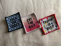Kids can use graph paper to design their own patterns or they can check out one of the free beginner. Fo Political Meme Cross Stitch Patches Made By Me Crossstitch