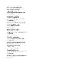 Mountain kinabalu is a mountain located at the west coast division of sabah, malaysia. Lirik Lagu Gunung Kinabalu