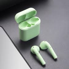 Green Earpods Earbuds Wireless Earphones Bluetooth Earphones