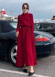 Earn a gift card at saks fifth avenue. Red Long Sleeve Dress Jihyo Twice K Fashion At Fashionchingu