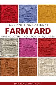 Get the free knitting pattern. Free Farmyard Themed Dishcloth And Afghan Square Knitting Patterns
