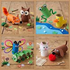 ‪Transform simple cardboard tubes into a world of adorable critters!  🦊🐸🦋🐶 From playful pets to forest friends, these easy DIY crafts are  perfect for sparking creativity and making memories with the little‬‏